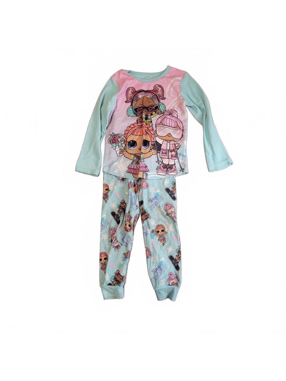 Girls LOL SUPRISE Doll Blue Pink Fleece PJ set Girls Size XS 4/5